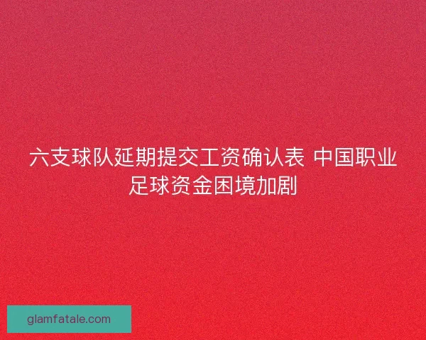 六支球队延期提交工资确认表 中国职业足球资金困境加剧